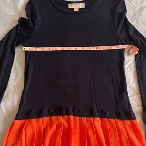 Michael Kors, Dark Blue long sleeves T-shirt with the orange rush